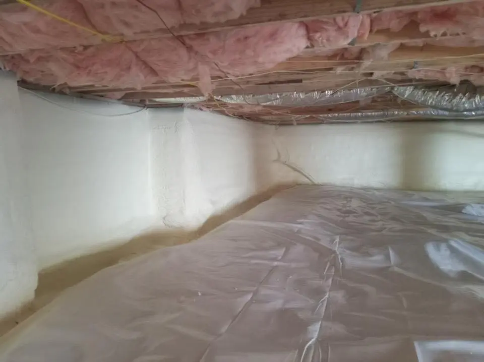 Crawl space encapsulation with closed-cell spray foam for Attic Insulation in Bellflower